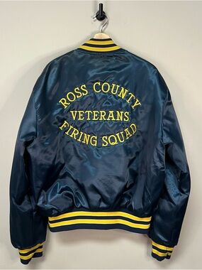 Vintage 80s Firing Squad Satin Jacket